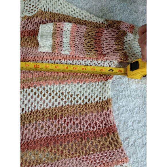 Cato Women's Cardigan Sz XL  Chunky Knit Long Sleeve Open Front With Hoodie - Picture 6 of 9